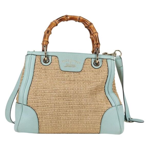 Gucci Bamboo Beige Leather Tote Bag (Pre-Owned) - Picture 1 of 16